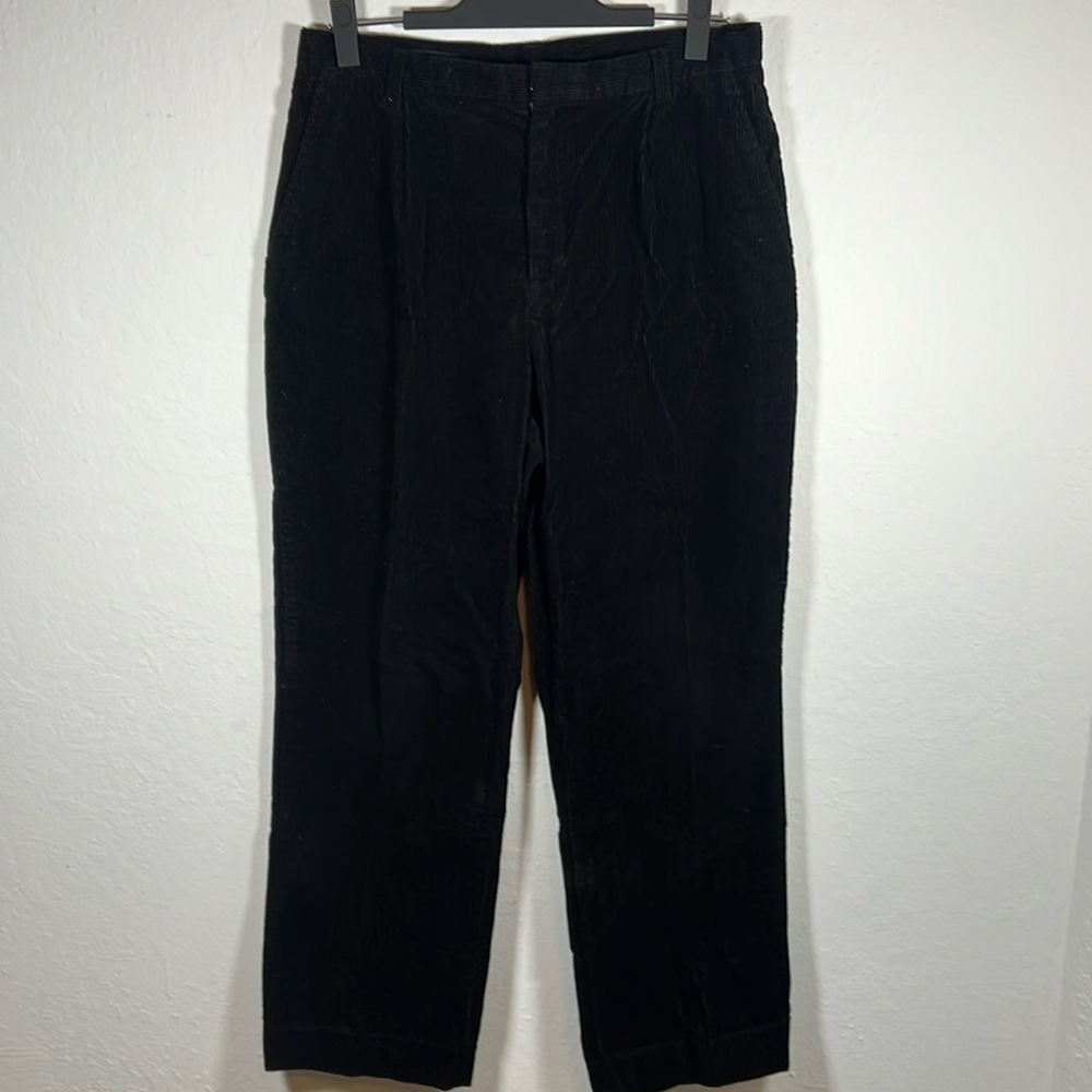 Landsโ End black corduroy pants size 12